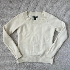 Ralph-lauren Women's Cream and White Jumper
